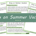Summer Vacation Essay – 10 Lines, 250 Words, and 500 Words
