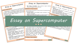 Supercomputer Essay – 10 Lines, 250 Words, and 500 Words