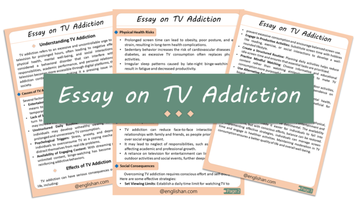 TV Addiction Essay – Causes, Effects & Solutions