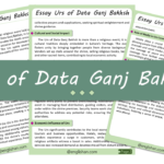 Urs of Data Ganj Bakhsh (Lahore) Essay – 10 Lines, 250 Words, and 500 Words