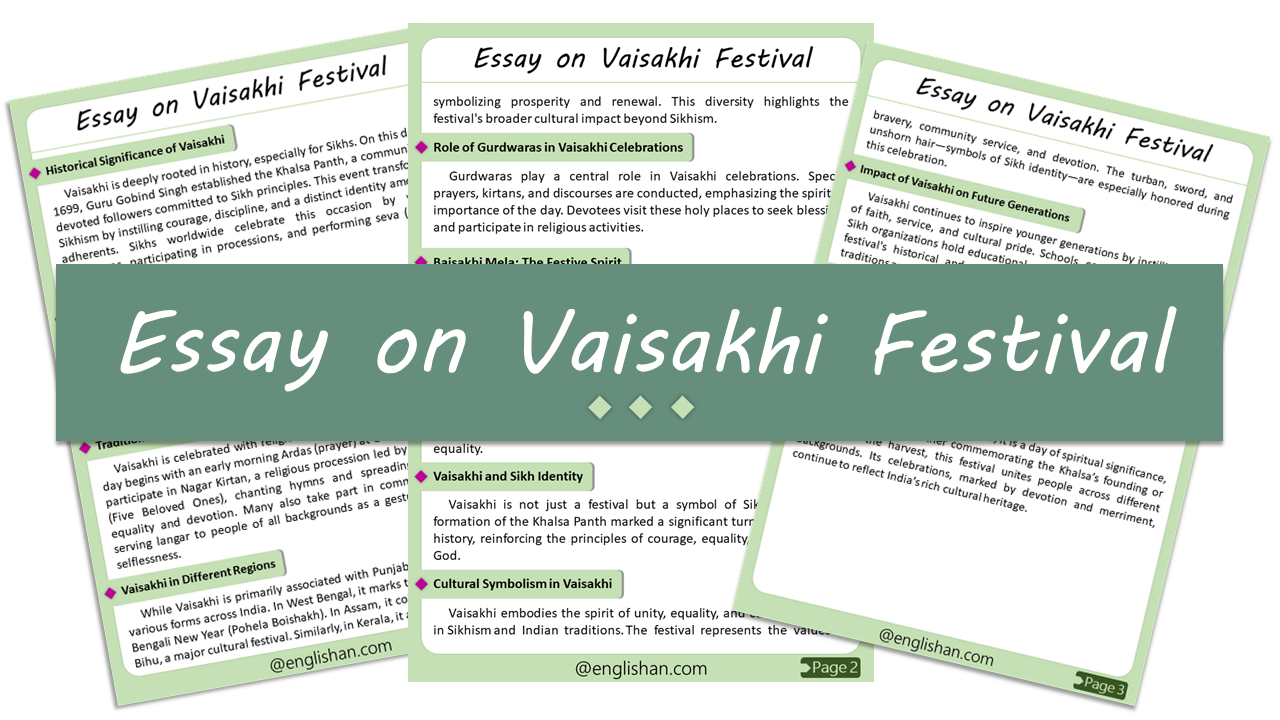 Vaisakhi Festival Essay – 10 Lines, 250 Words, and 500 Words
