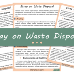 Waste Disposal Essay – 10 Lines, 250 Words, and 500 Words