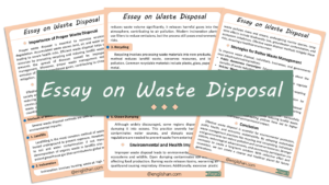 Waste Disposal Essay – 10 Lines, 250 Words, and 500 Words