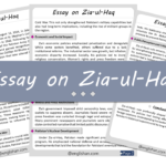 Zia-ul-Haq Essay – 10 Lines, 250 Words, and 500 Words