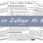 Zulfiqar Ali Bhutto Essay – 10 Lines, 250 Words, and 500 Words