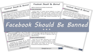 Facebook Should Be Banned Essay – 10 Lines, and 500 Words