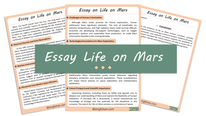 Essay on Life on Mars 500-word – Scientific exploration and possibilities.