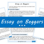 Beggars Essay – 10 Lines, 250 Words, and 500 Words