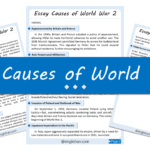 Causes of World War 2 Essay – 10 Lines, 250 Words, and 500 Words