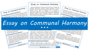 Communal Harmony Essay – 10 Lines, 250 Words, and 500 Words