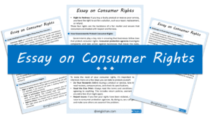 Consumer Rights Essay – 10 Lines, 250 Words, and 500 Words