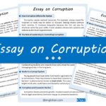 Corruption Essay – 10 Lines, 250 Words, and 500 Words