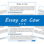 Cow Essay – 10 Lines, 250 Words, and 500 Words
