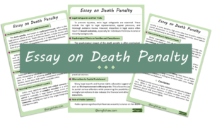 Death Penalty Essay – 10 Lines, 250 Words, and 500 Words