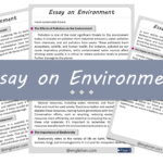 Environment Essay – 10 Lines, 250 Words, and 500 Words