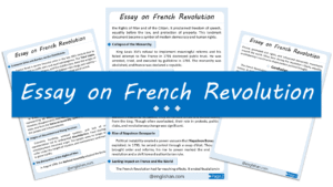 French Revolution Essay – 10 Lines, 250 Words, and 500 Words