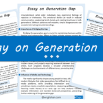Generation Gap Essay – 10 Lines, 250 Words, and 500 Words