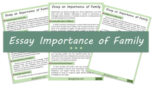 Importance of Family Essay – 10 Lines, 250 Words, and 500 Words