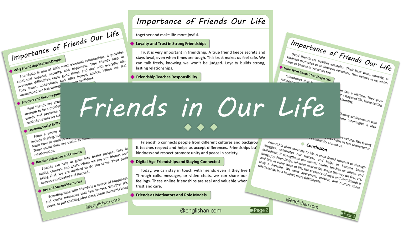Importance of Friend in Our Life Essay – 10 Lines, 250 Words, and 500 Words