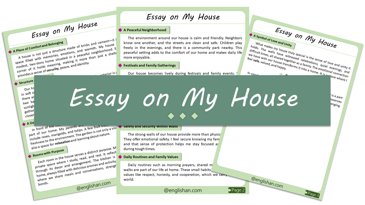 My House Essay – 10 Lines, 250 Words, and 500 Words