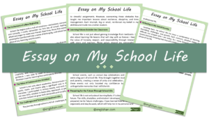 My School Life Essay – 10 Lines, 250 Words, and 500 Words