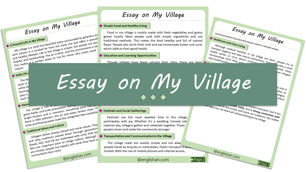 My Village Essay – 10 Lines, 250 Words, and 500 Words