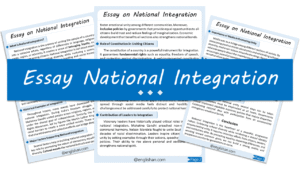 National Integration Essay – 10 Lines, 250 Words, and 500 Words
