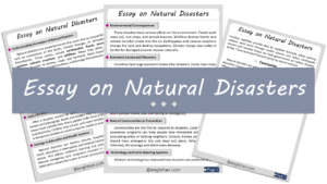 Natural Disasters Essay – 10 Lines, 250 Words, and 500 Words