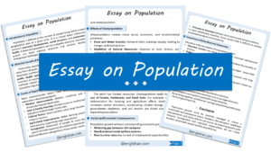 Population Essay – 10 Lines, 250 Words, and 500 Words