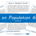 Population Growth Explained - Sample Essay PDF & Image