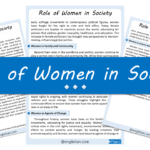 Role of Women in Society Essay – 10 Lines, 250 Words, and 500 Words
