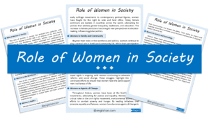 Role of Women in Society Essay – 10 Lines, 250 Words, and 500 Words