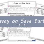 Save Earth Essay – 10 Lines, 250 Words, and 500 Words