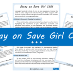 Save Girl Child Essay – 10 Lines, 250 Words, and 500 Words