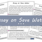 Save Water Essay – 10 Lines, 250 Words, and 500 Words