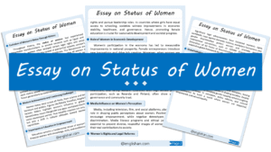 Status of Women Essay – 10 Lines, 250 Words, and 500 Words