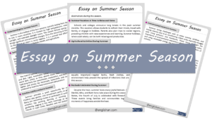 Summer Season Essay – 10 Lines, 250 Words, and 500 Words
