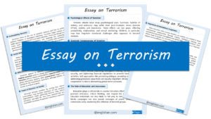Terrorism Essay – 10 Lines, 250 Words, and 500 Words