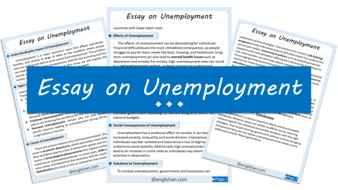 Unemployed Writing Unemployment Essay – 10 Lines, 250 Words, and 500 Words