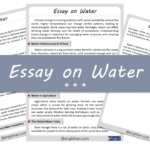 Water Essay – 10 Lines, 250 Words, and 500 Words