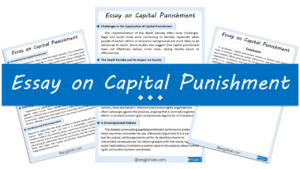 Capital Punishment Essay – 10 Lines, 250 Words, and 500 Words