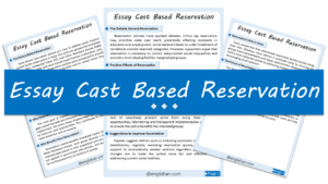 Caste Based Reservation Essay – 10 Lines, 250 Words, and 500 Words