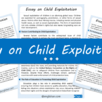 Child Exploitation Essay – 10 Lines, 250 Words, and 500 Words