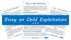 Child Exploitation Essay – 10 Lines, 250 Words, and 500 Words