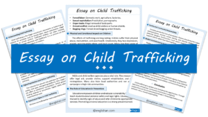 Child Trafficking Essay – 10 Lines, 250 Words, and 500 Words