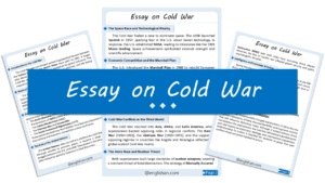 Cold War Essay – 10 Lines, 250 Words, and 500 Words