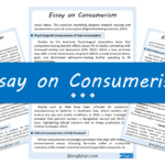 Consumerism Essay – 10 Lines, 250 Words, and 500 Words