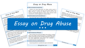 Drug Abuse Essay – 10 Lines, 250 Words, and 500 Words