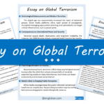Global Terrorism Essay – 10 Lines, 250 Words, and 500 Words