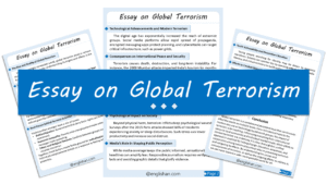Global Terrorism Essay – 10 Lines, 250 Words, and 500 Words